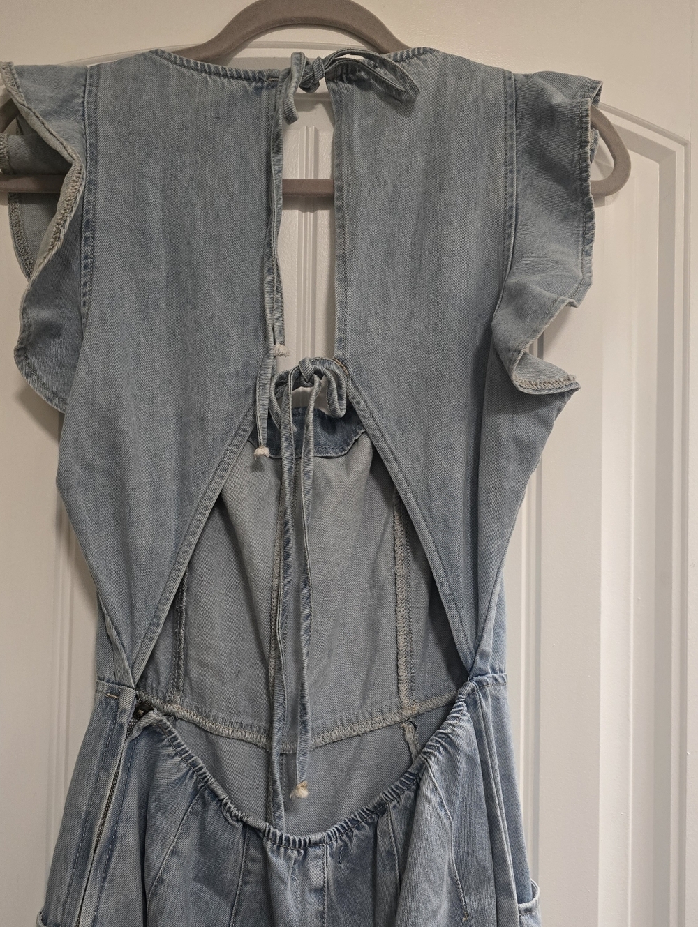 Boutique MIOU MUSE Denim Ruffle Sleeve Jumpsuit - Picture 6 of 10